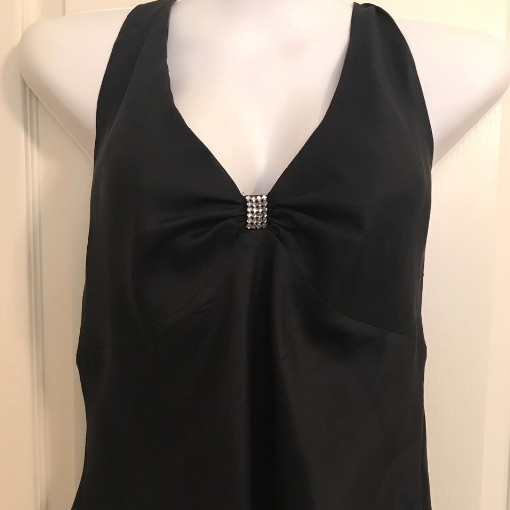 100% Silk Bling Halter Top